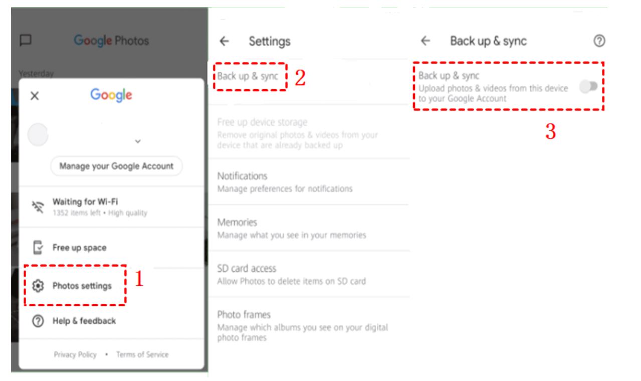 How to Stop Google Photos Upload and Backup