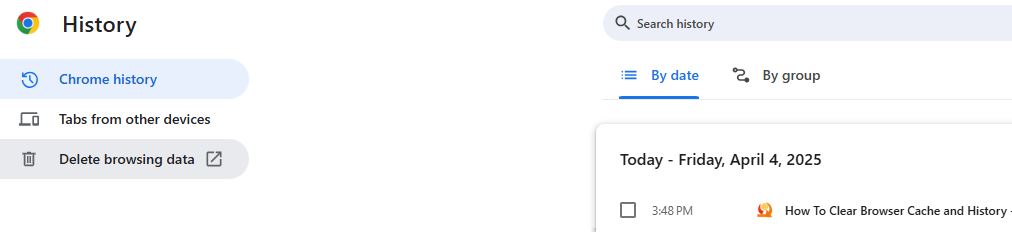 Delete Browsing Data
