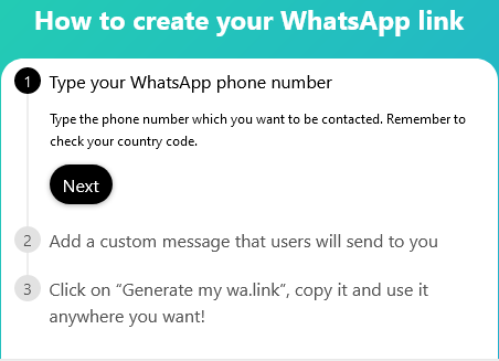 How to Create Whatsapp link for my business