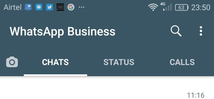 WhatsApp three vertical white dots whatsapp menu