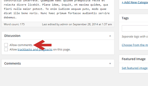 Turning comments off / on for a single post in WordPress Turning comments off / on for a single post in WordPress