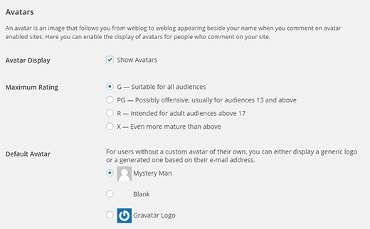 Setting up avatars on your WordPress site