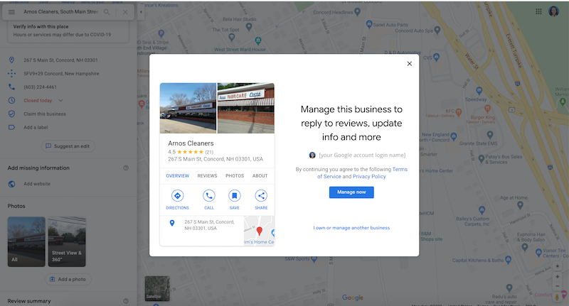 how to create and verify your google my business account manage this business google maps