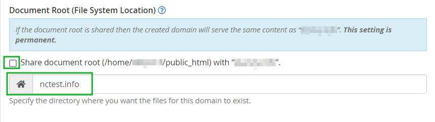 Choose Document root