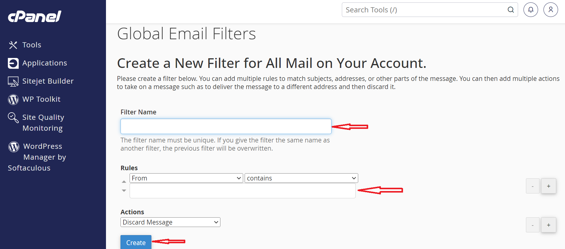 Create a New Filter for All Mail on your Acount