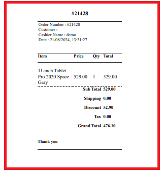 Print Receipt