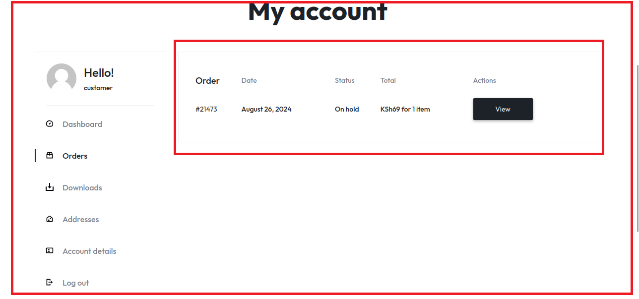 Checking Orders and their Status