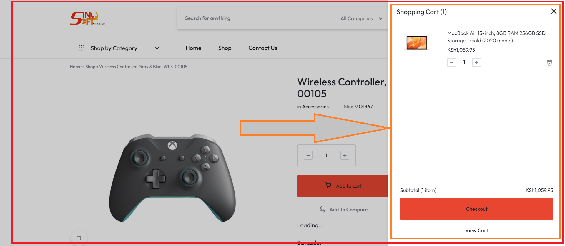 View Product ad Add to Cart