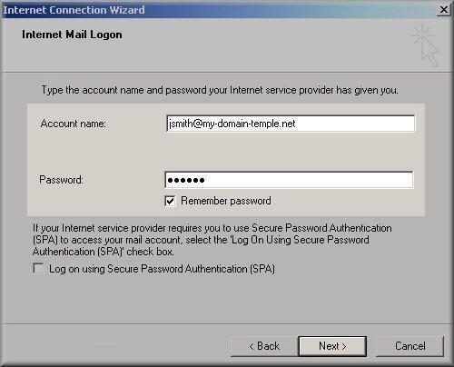 How can I set up email or webmail in outlook?