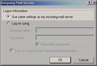 How can I set up email or webmail in outlook?