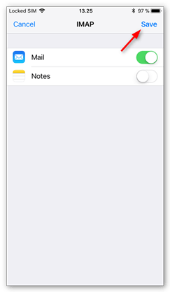 Make sure notes is disabled and tap save