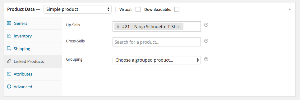 WooCommerce Simple Product - Linked Product Added